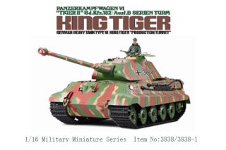   Control Geman King Tiger RC Airsoft Battle Tank w/Smoke & Sound RTR