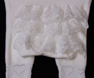   Couche Tot lace frilly bum heart christening occasion party tights