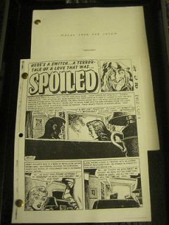 TALES FROM THE CRYPT Script PLUS Original Comic Story Spoiled S3 