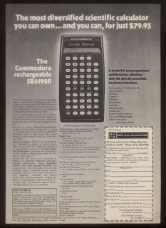 1975 commodore sr4190r calculator print ad  9