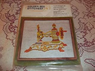 NEW Golden Bee Antique Sewing Machine Embroidery Stitchery Crewel 
