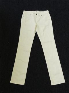 NWOT NEW YORK & COMPANY OFF WHITE LOW RISE SKINNY JEANS sz 8