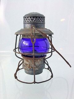 antique railroad lantern in Transportation