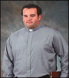 Mens Clerical Clergy Preacher Tab Collar Clergy Shirt Grey 17 1/2 36 