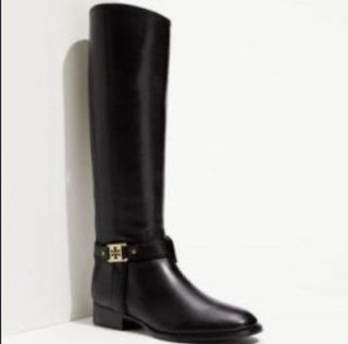 Tory Burch Alessandra Riding Boots Black 5.5  EXCLUSIVE