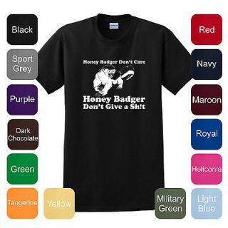 Honey Badger Dont Care T Shirt Dont Give a Sht Youtube Funny 