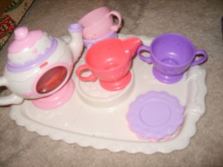   Price Tea Set with Tea Pot, Tray Cream Cups Sugar replacement cute toy