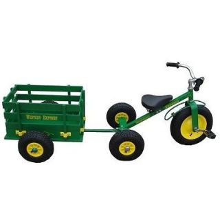 western express tricycle and wagon combo in green new brand