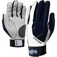   Workhorse BGP1050TY Navy Large Youth Leather Batting Gloves NIW