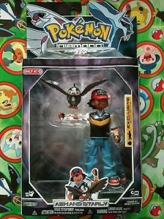 Pokemon Ash Starly Figure Trainer Set Exclusive Diamond and Pearl New 