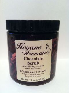 Keyano Aromatics Chocolate Scrub Exfoliating Cream 10oz NEW body hands 