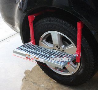 21 1/2X7 Truck Tire Wheel Step Up Folding Ladder W/ Non Slip Step 