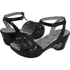 athleta jambu camden black nappa sport wedge sandals new 7