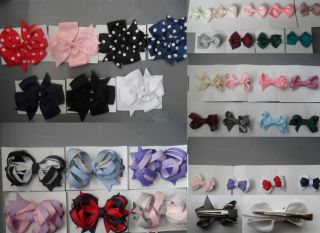   on card Grosgrain Ribbon Bow Hair Clip for girls/ladies various colors