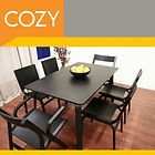 designer modern black wood dining room table and chairs buy