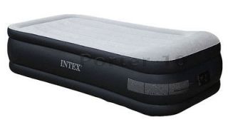 Twin Intex Deluxe Pillow Rest Airbed Raised Air Mattress Bed with Pump 