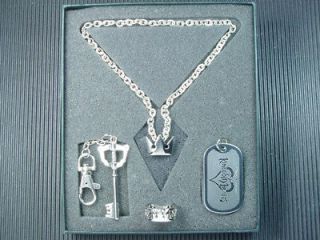 Newly listed Kingdom Hearts Sora Ring Key Blade Dog Tag Necklace Set 
