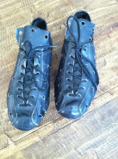 VINTAGE VITTORIA LEATHER CYCLING SHOES WITH CLEATS SIZE 36 CLASSIC 