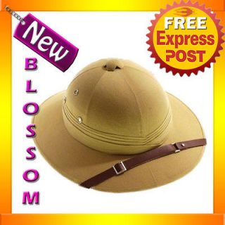 AS29 Mens Womens Khaki Jungle Safari Pith Costume Hat Hunting Helmet
