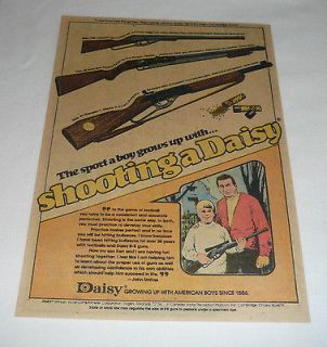 1976 daisy bb gun air rifle ad page johnny unitas