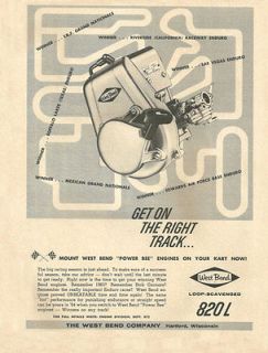 vintage 1964 west bend 820l power bee engine ad time