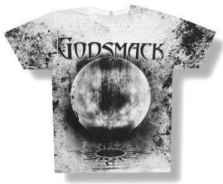 GODSMACK   ECLIPSE ALL OVER PRINT WHITE T SHIRT   NEW ADULT MEDIUM M