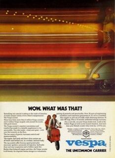 1980 Vespa ~ 8x11 Print ad ~ WOW. WHAT WAS THAT? ~ Vespa Scooter
