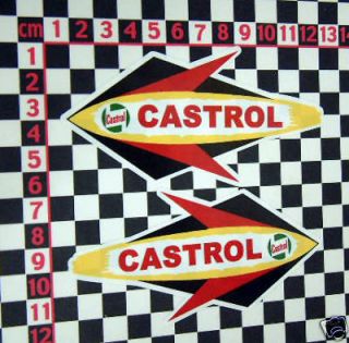 Castrol Rocket Stickers   Vespa Lambretta ACMA Piaggio