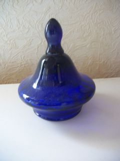 vintage apothecary jar cobalt blue replacent lid 