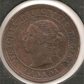 1891 ldll obv 2 xf au canadian large cent 1