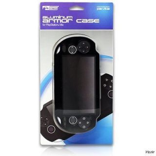 Sony PS Vita BLACK Dual Injected Aluminum Armor Case KMD New (Fitted 