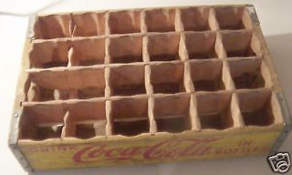 vintage coca cola coke soda wooden crate yellow time left