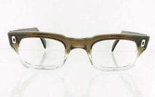 Vintage 60s NOS Swan Gusto Eyeglass Frames in Brown Fade with Silver 