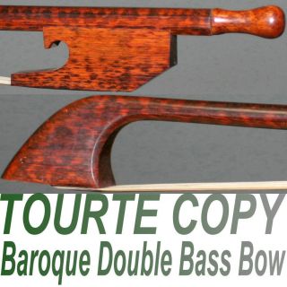 TOURTE Copy Baroque Double Bass Bow.Best Snakewood.Fren​ch Style。