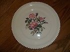   Pottery Co. 10 5/8 Plate Wild Beach Rose 22 KT Gold Made In USA
