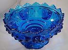 Clear Blue Hobnail Bakers Smith Glass Cake Stands 3