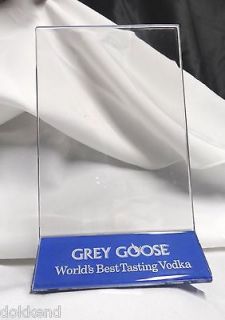 new 2 grey goose blue base acrylic table tents time