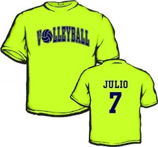 Volleyball Shirt Custom Made T Shirt With Your Name & # Tee Team 