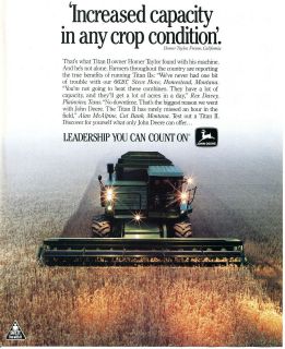 1988 john deere 6620 titan ii combine farm tractor ad