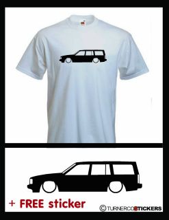 Shirt   LOW Volvo 740 SE , Turbo 16v Wagon / Estate car silhouette 