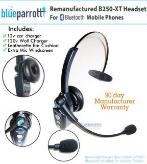 blue parrot b250xt bluetooth wireless headset b250 xt time left
