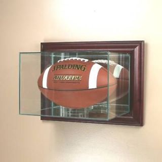 wall mounted football display case glass uv prot nfl time