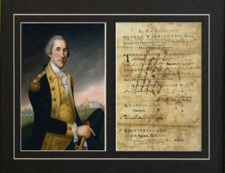   War order hand signed by George Washington autograph Rev War