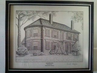 Grouseland Lithograph Signed by Artist Scott Kiefer, American History 