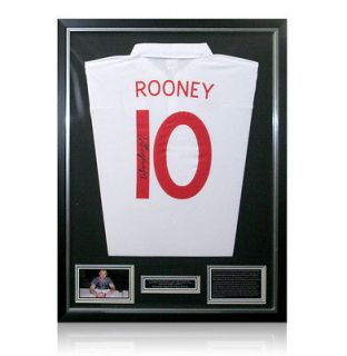 Newly listed Framed Wayne Rooney Signed Autographed England Jersey 