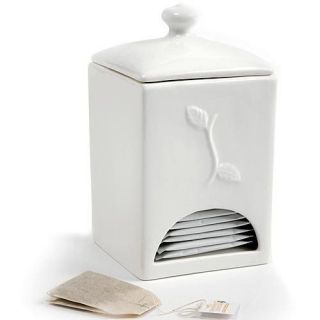 Norpro 5620 Porcelain Tea or Coffee Bag Dispenser Holds 20   25 Bags