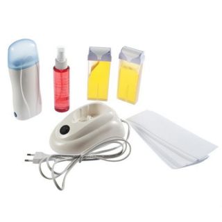 Waxing Heater Kit Roll On Roller Depilatory Wax Hair Remover Removal 3 