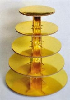 cup cake stand gold 5 tier wedding party dessert time