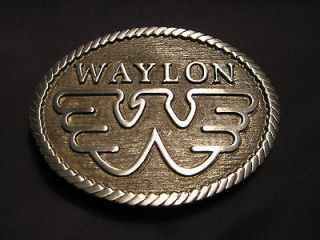 Waylon Jennings Flying W Belt Buckle New old Stock never worn