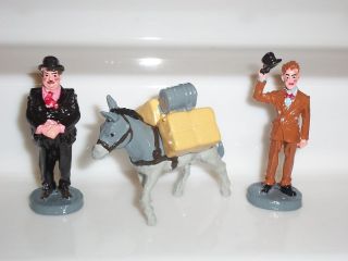 LAUREL AND HARDY WAY OUT WEST METAL CIVILIAN CHARACTER FIGURE SET